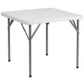Flash 2.85-Foot Square Plastic Folding Table Commercial Grade