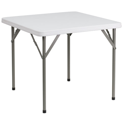 Flash 2.85-Foot Square Plastic Folding Table Commercial Grade