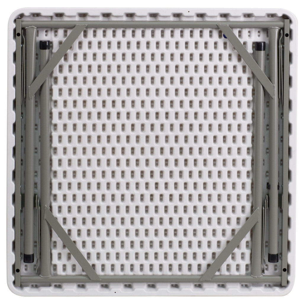 Flash 2.85-Foot Square Plastic Folding Table Commercial Grade