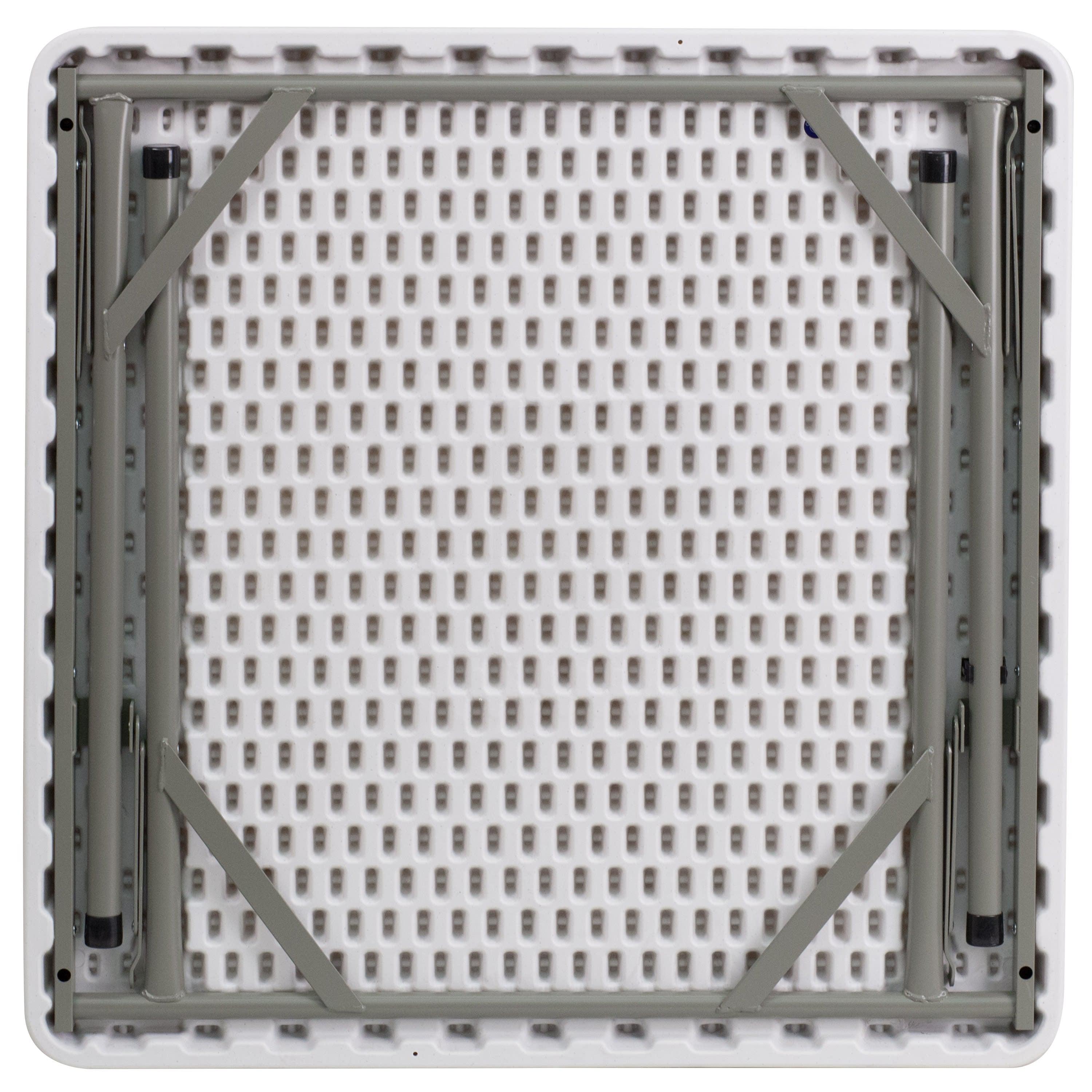 Flash 2.85-Foot Square Plastic Folding Table Commercial Grade