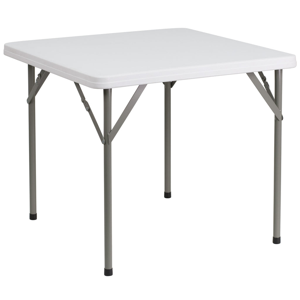 Flash 2.85-Foot Square Plastic Folding Table Commercial Grade